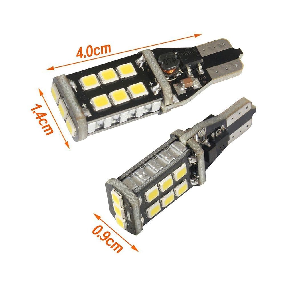thumbnail image 2 of CAR Brand 2x W16W 955 921 T15 Clear Backup Reverse Bulbs – 12V 16W Capless 2 of 4